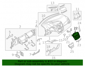 Air duct dashboard central Ford Focus mk3 11-14 prerest