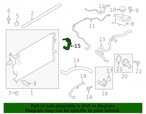 Lower cooling pipe for Ford Fusion mk5 13-20, 2.5