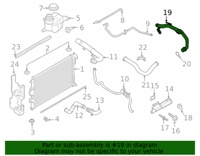 Cooling system pipe metal Ford Explorer 20-24 2.3T