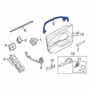 Door frame inner front right Ford Mustang Mach-E 21-23