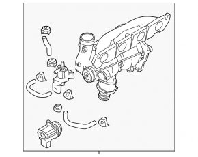 Turbine assembly with manifold Audi Q5 8R 13-16 hybrid