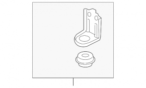 Upper left radiator mount for Kia Soul 14-19 (rubber + metal)