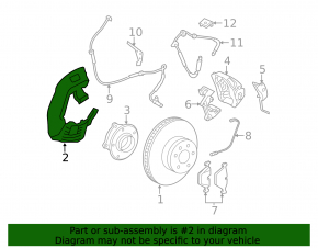 Front left brake disc cover for BMW 5 GT F07 10-17 N63