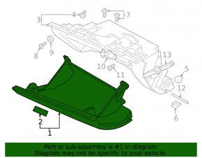 Glove box, glove compartment Volvo XC90 16-22 gray