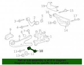 Rear right transverse control arm Lexus RX 16-22 RWD