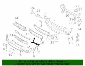 Front bumper deflector right Mini Cooper R56 R58 11-15