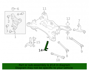 Rear subframe mount right Infiniti Q50 14-