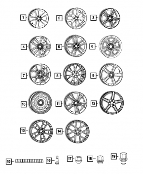 Wheel disk R17 Dodge Charger 15-18 rest, curb