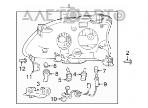 Front bumper mount left under headlight Nissan Sentra 13-15 prerest