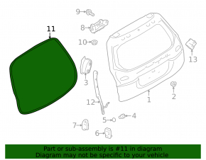 Subaru Forester 25-26 trunk door rubber seal