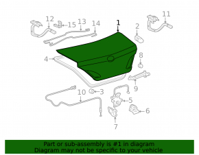 Toyota Avalon 05-07 Trunk Lid