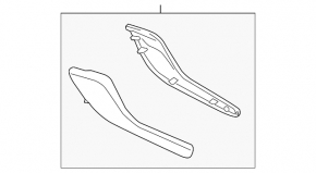 Center console trim side left Nissan Pathfinder 13-20 black, scratches
