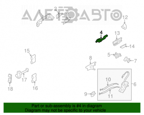 Rear left door handle mechanism Hyundai Azera 12-17