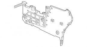 Chevrolet Equinox 18-24 black side center console trim, right rear