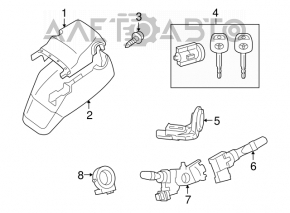 Right steering column switch for Toyota Sequoia 2016