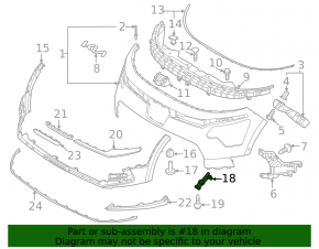 Front bumper mount, right, under headlight, Kia Niro 23-26 EV