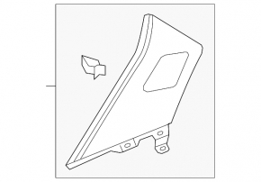 Rear pillar trim behind the right window Audi Q3 8U 15-18 black