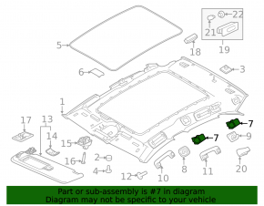 Left roof mesh mounting bracket for Porsche Macan 15-26 black