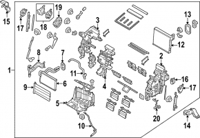 Kia Sportage 23-25 heater and air conditioner assembly