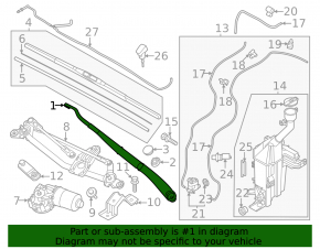Left wiper arm Kia Niro 23-