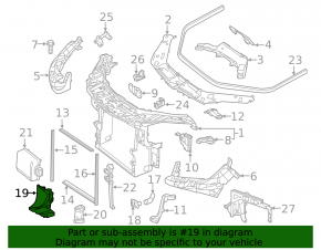 Upper right radiator duct Mercedes GLS-class X166 13-19 foam