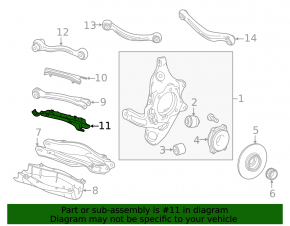 Rear left lower trailing arm trim Mercedes W213 E 17-23 lower