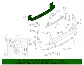 Rear bumper reinforcement Mazda 3 19-