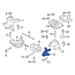 Engine mount right Ford Fusion mk5 13-20 1.5T, 1.6T