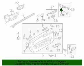Front right window lift control Ford Mustang mk6 15 - broken mount, scratch