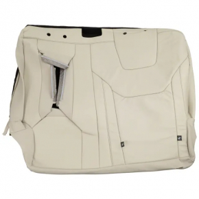 Rear seat backrest, 2nd row, left, Ford Edge 15-24, gray leather, with armrest, with belt, dry-cleanable