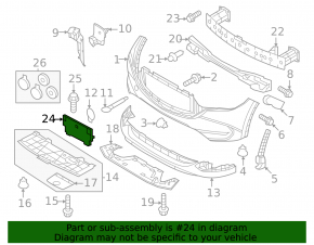 Front bumper number plate area Mazda CX-5 22-25