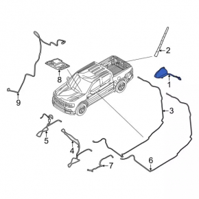 Antenna socket Ford Bronco Sport 21-25 without satellite radio, type 2