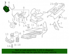 Front Upper Right Engine Timing Belt Cover BMW X5 E70 4.8 N62B48