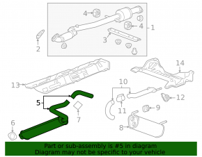 Exhaust line middle part Chevrolet Cruze 11-16 with barrel