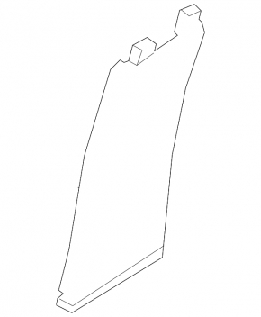 Center pillar trim lower right VW Jetta 19-24 gray