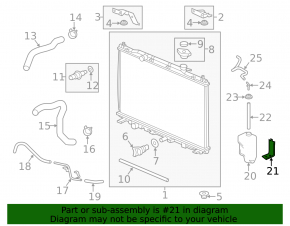 Lower right radiator bracket for Acura RDX 13-18