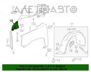 Mudguard front left Chevrolet Equinox 10-17
