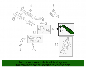 Rear left transverse control arm Subaru Outback 10-14