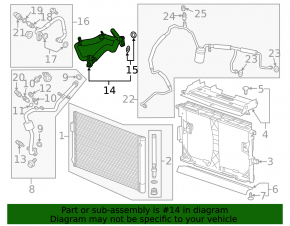 The second air conditioner heater-condenser tube for a Chevrolet Volt 11-15