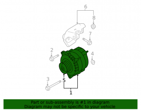 Nissan Altima 2007-12 2.5 Alternator