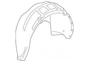 Rear left fender liner Chevrolet Impala 14-20