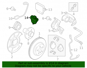 Rear left brake caliper motor BMW 6 F06 F12 12-18