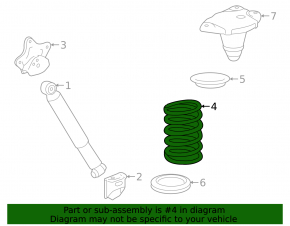 Rear left spring Toyota Sienna 21-25