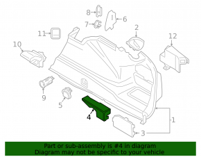 Trunk foam right BMW 5 G30 18- 530e hybrid