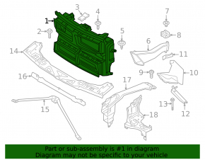 Radiator deflector BMW X1 F48 20-22 rest, B46, M package