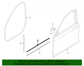 Door seal front left lower BMW 7 G11 G12 16-22