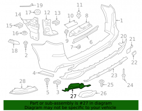 Left exhaust tip bracket for BMW X5 G05 19-26 M Sport