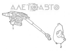 Steering column Acura MDX 14-20 turnkey