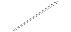 Door-glass molding, central rear left, Mitsubishi Galant 2012