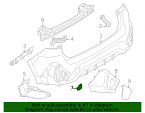 Subaru Crosstrek 24-26 Rear Bumper Tow Hook Cap